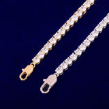 4mm 1 Row Tennis Chain Anklets Feet Link 7"~10" Adjustable - Presidential Brand (R)