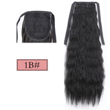 Long Straight Clip In Tail False Hair Ponytail Hairpiece With Hairpins Synthetic Pony Tail Extensions Black Brown Headwear - Presidential Brand (R)