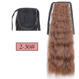Long Straight Clip In Tail False Hair Ponytail Hairpiece With Hairpins Synthetic Pony Tail Extensions Black Brown Headwear - Presidential Brand (R)