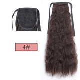 Long Straight Clip In Tail False Hair Ponytail Hairpiece With Hairpins Synthetic Pony Tail Extensions Black Brown Headwear - Presidential Brand (R)