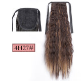 Long Straight Clip In Tail False Hair Ponytail Hairpiece With Hairpins Synthetic Pony Tail Extensions Black Brown Headwear - Presidential Brand (R)