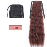 Long Straight Clip In Tail False Hair Ponytail Hairpiece With Hairpins Synthetic Pony Tail Extensions Black Brown Headwear - Presidential Brand (R)