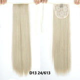 Long Straight Clip In Tail False Hair Ponytail Hairpiece With Hairpins Synthetic Pony Tail Extensions Black Brown Headwear - Presidential Brand (R)