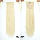 Long Straight Clip In Tail False Hair Ponytail Hairpiece With Hairpins Synthetic Pony Tail Extensions Black Brown Headwear - Presidential Brand (R)