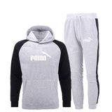 Men's track suit fleece padded hoodie brand casual wear track suit men's jacket + pants warm wool liner winter sweatshirt suit。 - Presidential Brand (R)