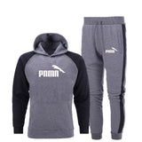 Men's track suit fleece padded hoodie brand casual wear track suit men's jacket + pants warm wool liner winter sweatshirt suit。 - Presidential Brand (R)