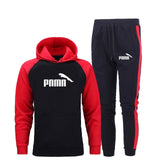 Men's track suit fleece padded hoodie brand casual wear track suit men's jacket + pants warm wool liner winter sweatshirt suit。 - Presidential Brand (R)