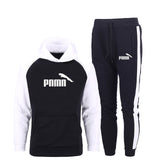 Men's track suit fleece padded hoodie brand casual wear track suit men's jacket + pants warm wool liner winter sweatshirt suit。 - Presidential Brand (R)