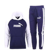 Men's track suit fleece padded hoodie brand casual wear track suit men's jacket + pants warm wool liner winter sweatshirt suit。 - Presidential Brand (R)