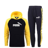 Men's track suit fleece padded hoodie brand casual wear track suit men's jacket + pants warm wool liner winter sweatshirt suit。 - Presidential Brand (R)
