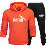 Men's track suit fleece padded hoodie brand casual wear track suit men's jacket + pants warm wool liner winter sweatshirt suit。 - Presidential Brand (R)