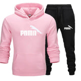 Men's track suit fleece padded hoodie brand casual wear track suit men's jacket + pants warm wool liner winter sweatshirt suit。 - Presidential Brand (R)