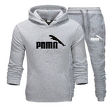 Men's track suit fleece padded hoodie brand casual wear track suit men's jacket + pants warm wool liner winter sweatshirt suit。 - Presidential Brand (R)