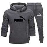 Men's track suit fleece padded hoodie brand casual wear track suit men's jacket + pants warm wool liner winter sweatshirt suit。 - Presidential Brand (R)