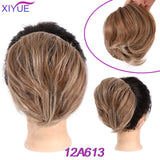 Short Straight Chignon With Elastic Band Synthetic Scrunchie Messy Hair Bun High Temperature Fiber Hairpieces Extensions - Presidential Brand (R)