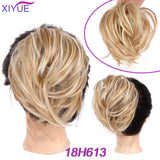 Short Straight Chignon With Elastic Band Synthetic Scrunchie Messy Hair Bun High Temperature Fiber Hairpieces Extensions - Presidential Brand (R)