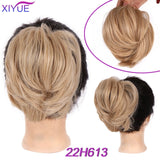 Short Straight Chignon With Elastic Band Synthetic Scrunchie Messy Hair Bun High Temperature Fiber Hairpieces Extensions - Presidential Brand (R)