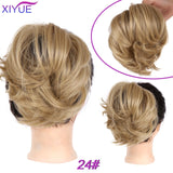 Short Straight Chignon With Elastic Band Synthetic Scrunchie Messy Hair Bun High Temperature Fiber Hairpieces Extensions - Presidential Brand (R)