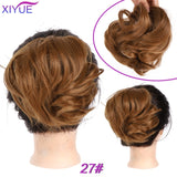 Short Straight Chignon With Elastic Band Synthetic Scrunchie Messy Hair Bun High Temperature Fiber Hairpieces Extensions - Presidential Brand (R)