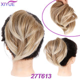Short Straight Chignon With Elastic Band Synthetic Scrunchie Messy Hair Bun High Temperature Fiber Hairpieces Extensions - Presidential Brand (R)