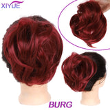 Short Straight Chignon With Elastic Band Synthetic Scrunchie Messy Hair Bun High Temperature Fiber Hairpieces Extensions - Presidential Brand (R)