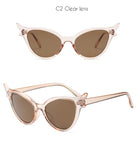 Vintage 90s Unique Cat Eye Sunglasses Women Sexy Red Frame Retro Black Cateye Sun Glasses Shades Gift - Presidential Brand (R)