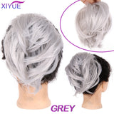 Short Straight Chignon With Elastic Band Synthetic Scrunchie Messy Hair Bun High Temperature Fiber Hairpieces Extensions - Presidential Brand (R)