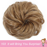 Short Straight Chignon With Elastic Band Synthetic Scrunchie Messy Hair Bun High Temperature Fiber Hairpieces Extensions - Presidential Brand (R)