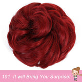 Short Straight Chignon With Elastic Band Synthetic Scrunchie Messy Hair Bun High Temperature Fiber Hairpieces Extensions - Presidential Brand (R)