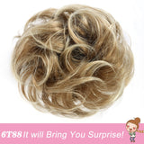 Short Straight Chignon With Elastic Band Synthetic Scrunchie Messy Hair Bun High Temperature Fiber Hairpieces Extensions - Presidential Brand (R)
