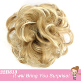 Short Straight Chignon With Elastic Band Synthetic Scrunchie Messy Hair Bun High Temperature Fiber Hairpieces Extensions - Presidential Brand (R)