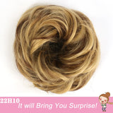 Short Straight Chignon With Elastic Band Synthetic Scrunchie Messy Hair Bun High Temperature Fiber Hairpieces Extensions - Presidential Brand (R)