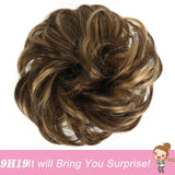 Short Straight Chignon With Elastic Band Synthetic Scrunchie Messy Hair Bun High Temperature Fiber Hairpieces Extensions - Presidential Brand (R)