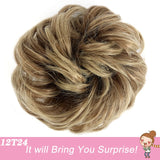 Short Straight Chignon With Elastic Band Synthetic Scrunchie Messy Hair Bun High Temperature Fiber Hairpieces Extensions - Presidential Brand (R)