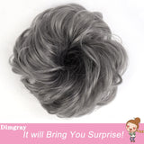 Short Straight Chignon With Elastic Band Synthetic Scrunchie Messy Hair Bun High Temperature Fiber Hairpieces Extensions - Presidential Brand (R)
