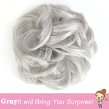 Short Straight Chignon With Elastic Band Synthetic Scrunchie Messy Hair Bun High Temperature Fiber Hairpieces Extensions - Presidential Brand (R)