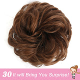 Short Straight Chignon With Elastic Band Synthetic Scrunchie Messy Hair Bun High Temperature Fiber Hairpieces Extensions - Presidential Brand (R)