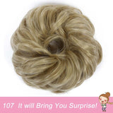 Short Straight Chignon With Elastic Band Synthetic Scrunchie Messy Hair Bun High Temperature Fiber Hairpieces Extensions - Presidential Brand (R)