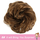 Short Straight Chignon With Elastic Band Synthetic Scrunchie Messy Hair Bun High Temperature Fiber Hairpieces Extensions - Presidential Brand (R)