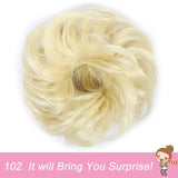 Short Straight Chignon With Elastic Band Synthetic Scrunchie Messy Hair Bun High Temperature Fiber Hairpieces Extensions - Presidential Brand (R)