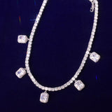 Tennis Chain With White Zircon Pendant Gold Color Charm Women Necklace Link Men's Hip Hop Jewelry adjustable - Presidential Brand (R)