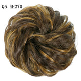 WERD  2 Plastic Comb Clip In Curly Synthetic Hair Pieces Chignon Updo Cover Hairpiece Extension Hair Bun Hair Accessories - Presidential Brand (R)