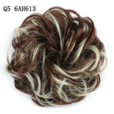 WERD  2 Plastic Comb Clip In Curly Synthetic Hair Pieces Chignon Updo Cover Hairpiece Extension Hair Bun Hair Accessories - Presidential Brand (R)