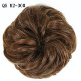 WERD  2 Plastic Comb Clip In Curly Synthetic Hair Pieces Chignon Updo Cover Hairpiece Extension Hair Bun Hair Accessories - Presidential Brand (R)