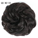 WERD  2 Plastic Comb Clip In Curly Synthetic Hair Pieces Chignon Updo Cover Hairpiece Extension Hair Bun Hair Accessories - Presidential Brand (R)