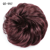 WERD  2 Plastic Comb Clip In Curly Synthetic Hair Pieces Chignon Updo Cover Hairpiece Extension Hair Bun Hair Accessories - Presidential Brand (R)