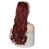 MERISI HAIR 5 Clips Synthetic Hair Long Straight Clip In Hair Extensions False Hair Black Hair Pieces for Women - Presidential Brand (R)