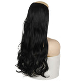 MERISI HAIR 5 Clips Synthetic Hair Long Straight Clip In Hair Extensions False Hair Black Hair Pieces for Women - Presidential Brand (R)