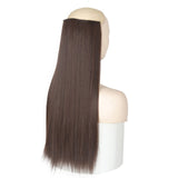 MERISI HAIR 5 Clips Synthetic Hair Long Straight Clip In Hair Extensions False Hair Black Hair Pieces for Women - Presidential Brand (R)