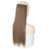 MERISI HAIR 5 Clips Synthetic Hair Long Straight Clip In Hair Extensions False Hair Black Hair Pieces for Women - Presidential Brand (R)